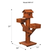 American Furniture Classics Small Solid Red Cedar Birdhouse Planter Stand for Songbirds