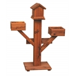 American Furniture Classics Small Solid Red Cedar Birdhouse Planter Stand for Songbirds