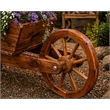 American Furniture Classics Rustic Farmhouse Solid Red Cedar Decorative Wheelbarrow Planter for Flowers