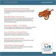 American Furniture Classics Rustic Farmhouse Solid Red Cedar Peddlers Cart for Flowers