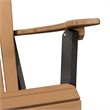 OS Home and Office Furniture Resin Folding Adirondack Chair in Cedar/Black