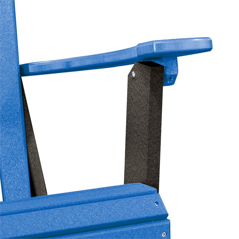 OS Home and Office Furniture Resin Folding Adirondack Chair in Blue/Black