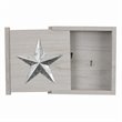 OS Home and Office Furniture Wood Wall Hanging Cabinet in Distressed Gray