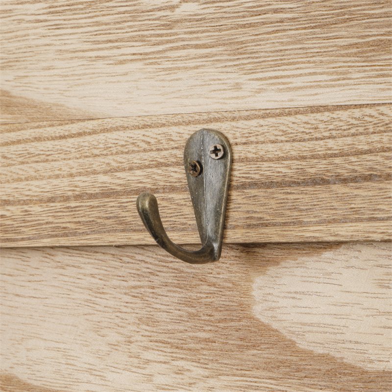 OS Home and Office Furniture Wood Wall Organizer in Distressed Natural