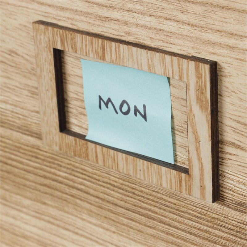 OS Home and Office Furniture Wood Wall Organizer in Distressed Natural