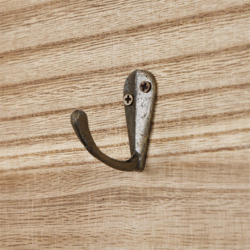 OS Home and Office Furniture Wood Wall Hanging Cabinet in Distressed Natural