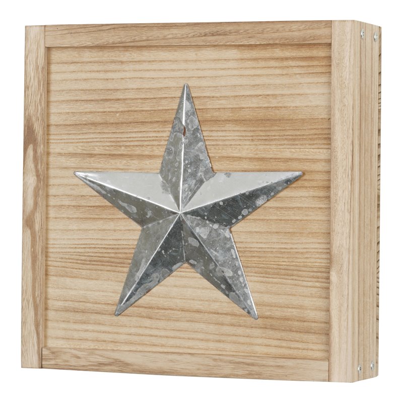 OS Home and Office Furniture Wood Wall Hanging Cabinet in Distressed Natural