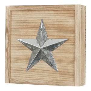 OS Home and Office Furniture Wood Wall Hanging Cabinet in Distressed Natural