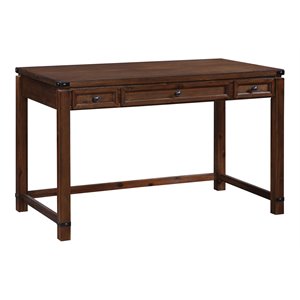 os home and office furniture transitional wood writing desk in brushed walnut