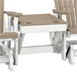 OS Home and Office Furniture Resin Double Glider w/Center Table in White