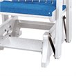 OS Home and Office Furniture Resin Double Glider w/Center Table in Blue/White