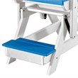 OS Home and Office Furniture Resin Fan Back Balcony Glider in Blue/White