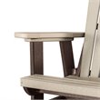 OS Home and Office Furniture Resin Fan Back Balcony Glider in Weatherwood/Brown