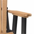 OS Home and Office Furniture Resin Fan Back Balcony Glider in Cedar/Black