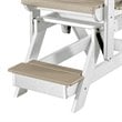 OS Home and Office Furniture Resin Fan Back Balcony Glider in Weatherwood/White