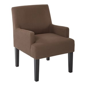 os home and office furniture transitional fabric guest chair in chocolate