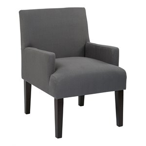 os home and office furniture transitional fabric guest chair in charcoal