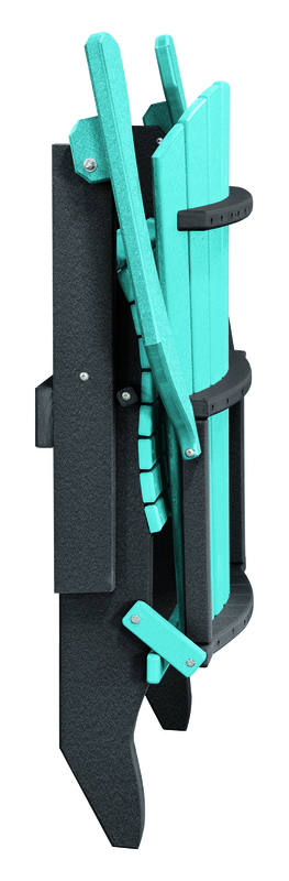 OS Home and Office Furniture Resin Folding Adirondack Chair in Aruba Blue/Black