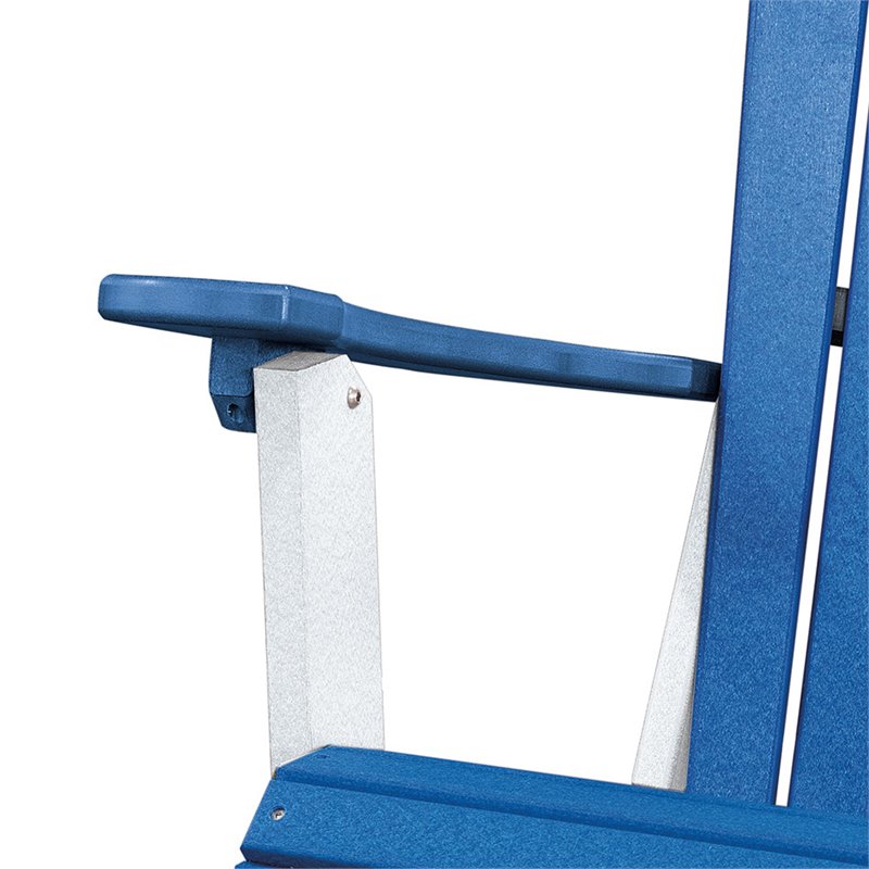 OS Home and Office Furniture Resin Folding Adirondack Chair in Blue/White