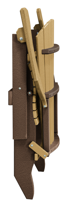 OS Home and Office Furniture Resin Folding Adirondack Chair in Cedar/Tudor Brown