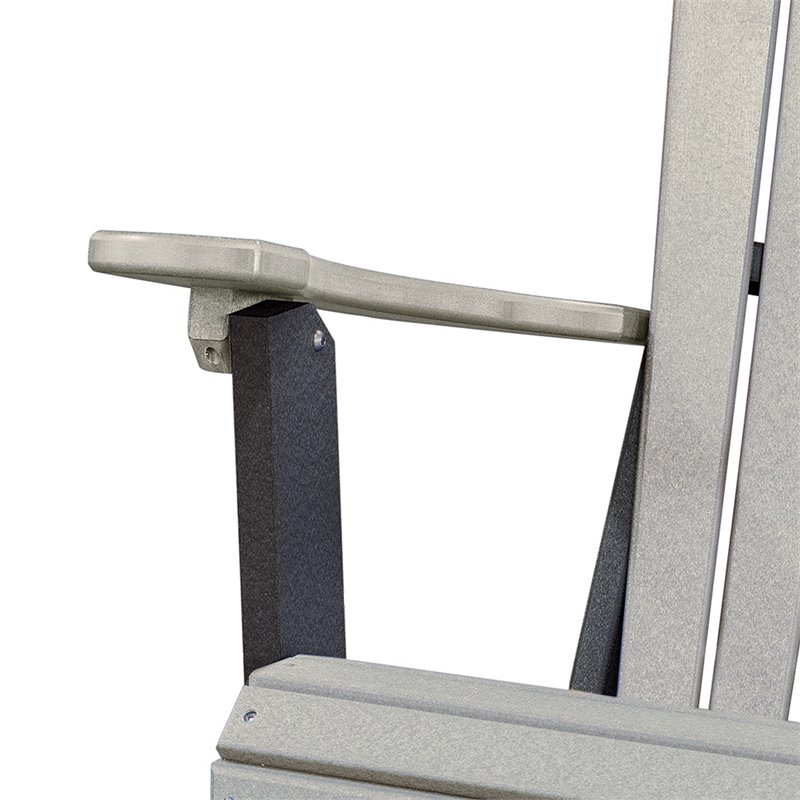OS Home and Office Furniture Resin Folding Adirondack Chair in Light Gray/Black