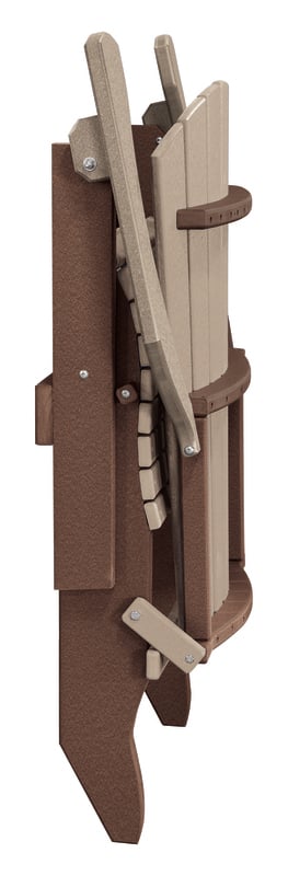 OS Home and Office Furniture Resin Folding Adirondack Chair in Weatherwood/Brown