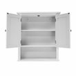 OS Home and Office Furniture 2-Door Wood Wall Cabinet with Shelves in White