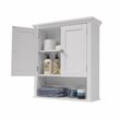 OS Home and Office Furniture 2-Door Wood Wall Cabinet with Shelves in White