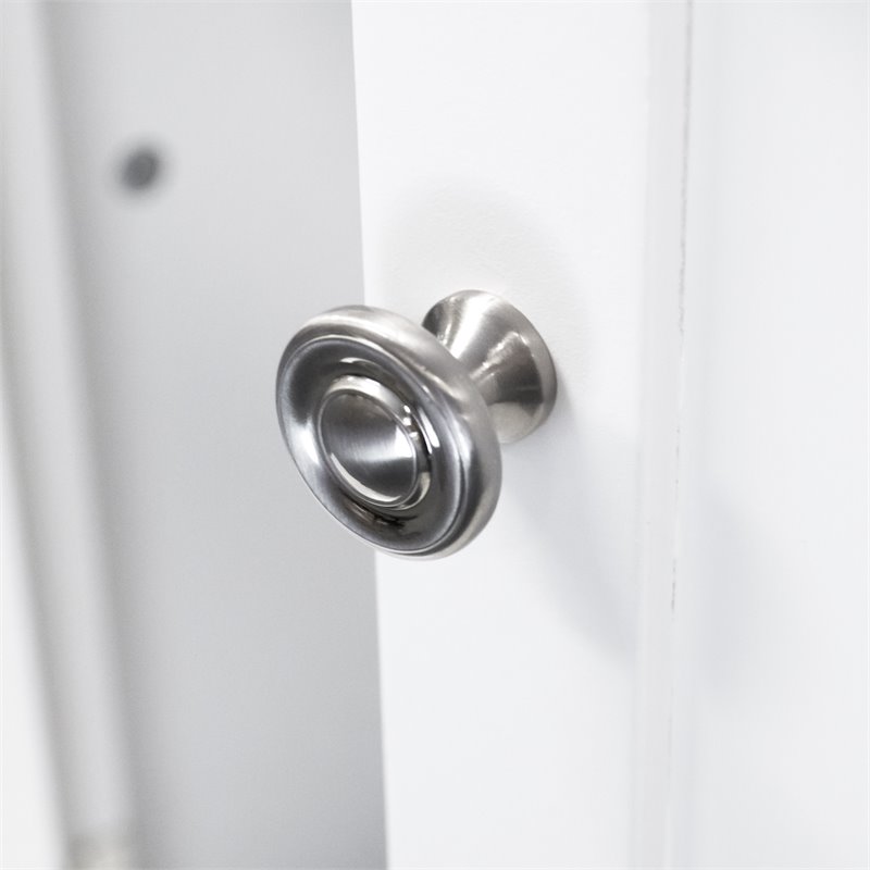 OS Home and Office Furniture 2-Door Wood Wall Cabinet with Shelves in White