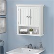 OS Home and Office Furniture 2-Door Wood Wall Cabinet with Shelves in White