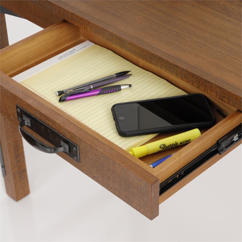 OS Home and Office Furniture 47.5" Mid Century Wood Desk with USB Ports