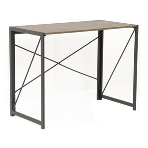 OS Home and Office Furniture 39.5&quot Contemporary Wood Writing Desk in Sewn Oak