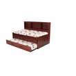 OS Home and Office Furniture 3-Drawer Pine Wood Twin Daybed in Rich Merlot