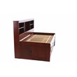 OS Home and Office Furniture 3-Drawer Pine Wood Twin Daybed in Rich Merlot