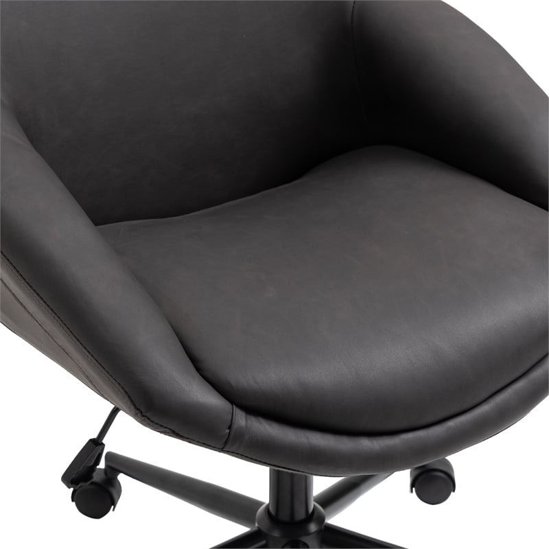 OS Home and Office Model AW803  Brown Faux Leather Home Office Chair
