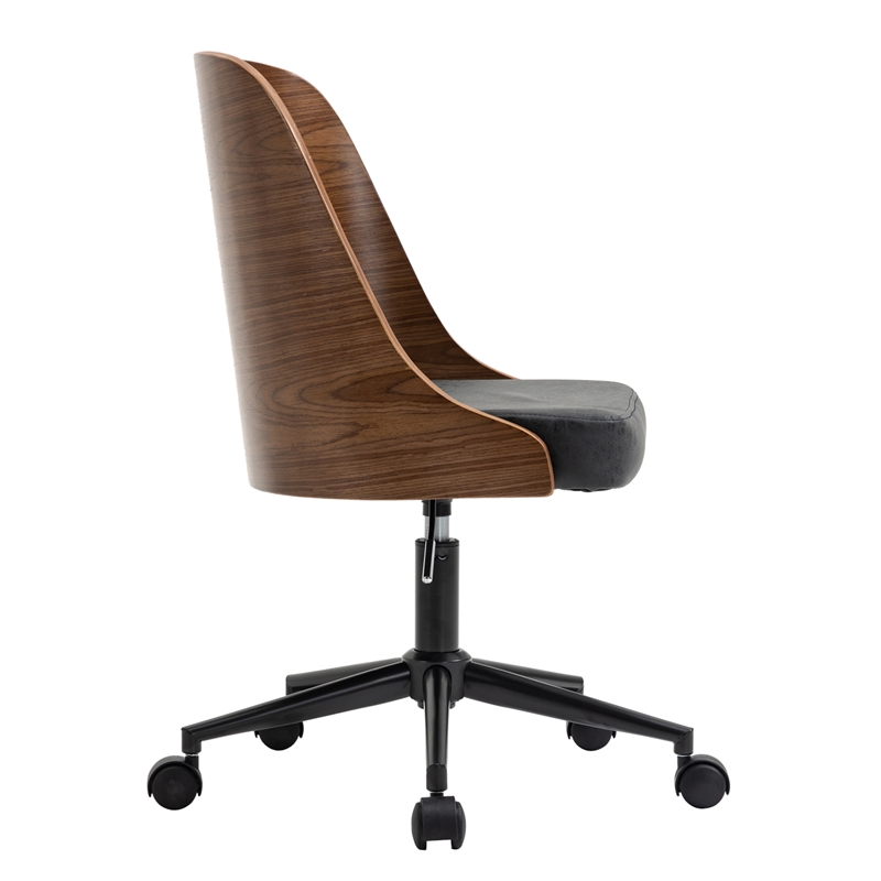 OS Home and Office Model AW804 Black and Brown Faux Leather Home Office Chair