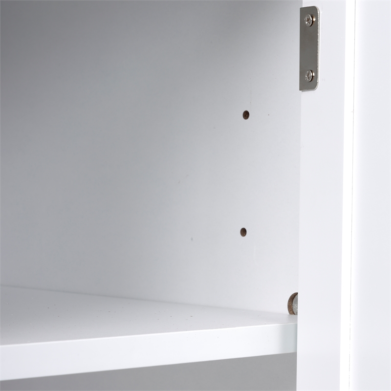 OS Home & Office Furniture 25305 White Countryside Buffet w/ 2 Drawers & 2 Doors