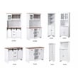 OS Home and Office  Furniture Corner White Kitchen Cabinet