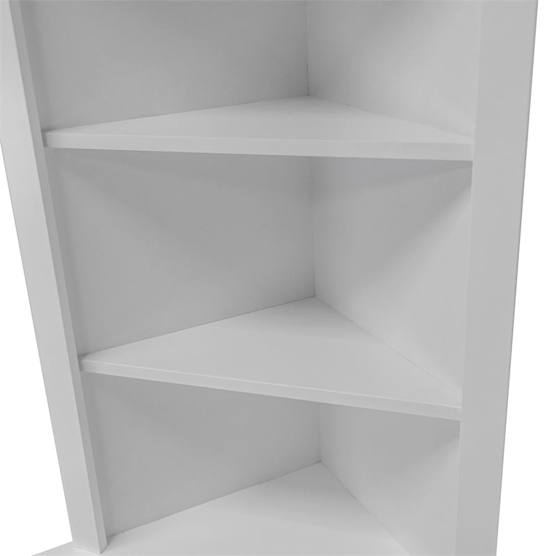 OS Home and Office  Furniture Corner White Kitchen Cabinet