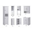 OS Home and Office  Furniture Corner White Kitchen Cabinet