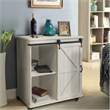 OS Home and Office 477001 Farm House White Weathered Sliding Barn Door Cabinet