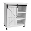 OS Home and Office 477001 Farm House White Weathered Sliding Barn Door Cabinet