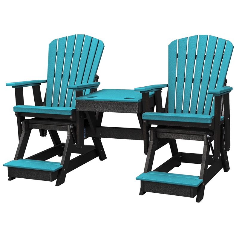 OS Home and Office 516ARB-K Double Balcony Height Glider with Center Table