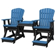 OS Home and Office 516BBK-K Double Balcony Height Glider with Center Table