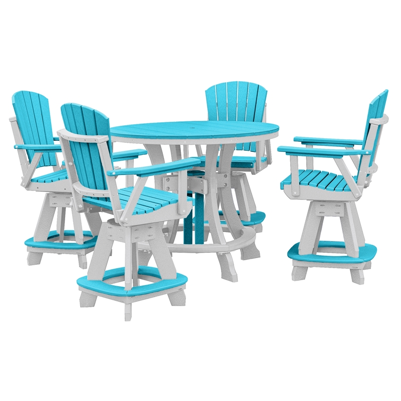 OS Home and Office CR130ARW-K Five Piece Round Counter Height Dining Set