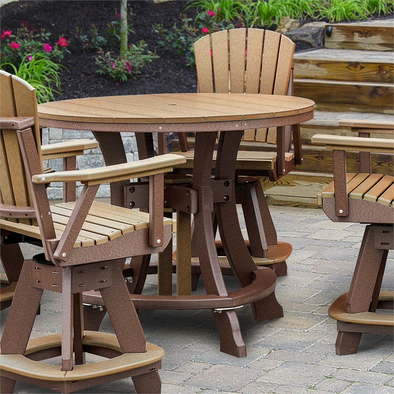OS Home and Office CR130CTB-K Five Piece Round Counter Height Dining Set