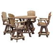 OS Home and Office CR130CTB-K Five Piece Round Counter Height Dining Set