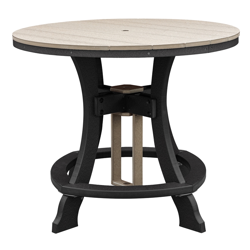 OS Home and Office CR130WWBK-K Five Piece Round Counter Height Dining Set