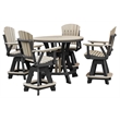 OS Home and Office CR130WWBK-K Five Piece Round Counter Height Dining Set