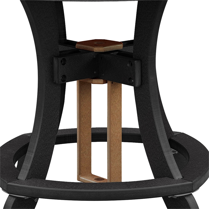 OS Home and Office CR130CBK-K Five Piece Round Counter Height Dining Set